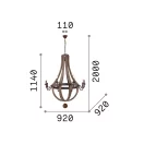 Ideal Lux 129709 Millennium csillár