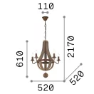 Ideal Lux 129921 Millennium csillár