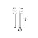 Ideal Lux 139470 Gas kültéri álló lámpa