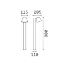 Ideal Lux 139470 Gas kültéri álló lámpa