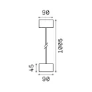 Ideal lux 144252 Clio kültéri függeszték