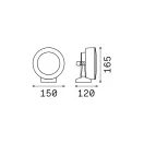 Ideal Lux 145303 Tommy kültéri fali lámpa