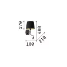 Ideal Lux 158242 Nordik fali lámpa olvasókarral