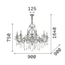 Ideal Lux 164953 Gioconda csillár