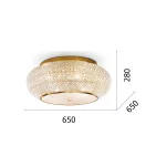 Ideal Lux 165004 Pasha mennyezeti lámpa