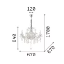 Ideal Lux 167244 Napoleon csillár