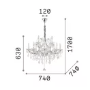 Ideal Lux 167251 Napoleon csillár