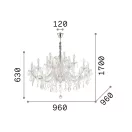 Ideal Lux 167268 Napoleon csillár