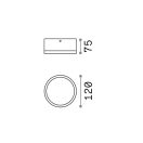 Ideal Lux 168036 Urano kültéri fali/mennyezeti lámpa