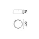 Ideal Lux 168111 Urano kültéri fali/mennyezeti lámpa