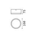 Ideal Lux 168135 Urano kültéri fali/mennyezeti lámpa