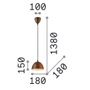 Ideal Lux 174204 Folk függeszték