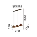 Ideal Lux 174235 Folk függeszték