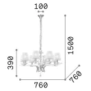 Ideal Lux 197739 Pegaso csillár