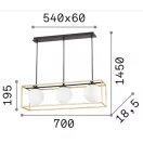 Ideal Lux 198125 Lingotto függeszték