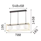 Ideal Lux 198125 Lingotto függeszték