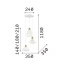 Ideal Lux 206875 Lugano függeszték