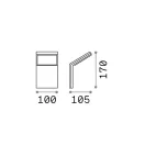Ideal Lux 209845 Style kültéri fali lámpa