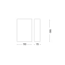 Ideal Lux 214689 Flash fali lámpa