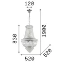 Ideal Lux 215969 Dubai függeszték