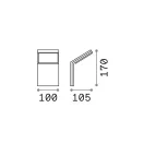 Ideal Lux 221502 Style kültéri fali lámpa