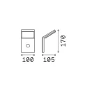 Ideal Lux 221519 Style kültéri fali lámpa