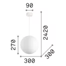 Ideal Lux 226026 Carta függeszték