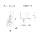 Ideal Lux 239521 Gea fali lámpa olvasókarral