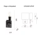Ideal Lux 239545 Gea fali lámpa olvasókarral