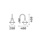 Ideal Lux 246826 Cima kültéri fali lámpa