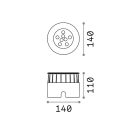 Ideal Lux 255682 Floor kültéri beépíthető lámpa