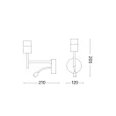 Ideal Lux 259857 Set up fali lámpa olvasókarral