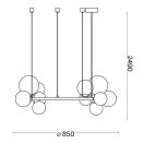 Ideal Lux 271385 Perlage függeszték