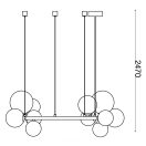Ideal Lux 271392 Perlage függeszték
