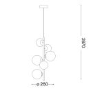 Ideal Lux 271422 Perlage függeszték