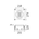 Ideal Lux 277035 Taurus kültéri beépíthető lámpa