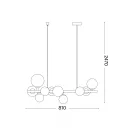 Ideal Lux 283791 Perlage függeszték