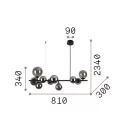 Ideal Lux 283791 Perlage függeszték