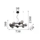 Ideal Lux 283807 Perlage függeszték