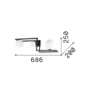 Ideal lux 284286 Angolo mennyezeti lámpa