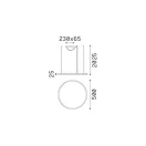 Ideal lux 304373 Oracle Slim függeszték