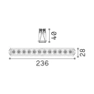Ideal lux 305837 Lika mennyezetbe építhető lámpa