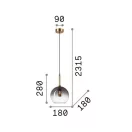 Ideal lux 309811 Empire függeszték