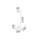 Ideal lux 310800 Mapa Bianco függeszték