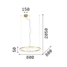 Ideal lux 314921 Crown függeszték