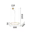 Ideal lux 314938 Crown függeszték
