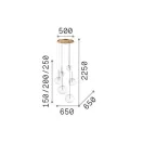 Ideal lux 317250 Equinoxe függeszték