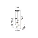 Ideal lux 321172 Galaxy függeszték
