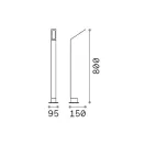 Ideal lux 326726 Agos kültéri álló lámpa