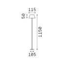 Ideal lux 328515 Pure kültéri álló lámpa